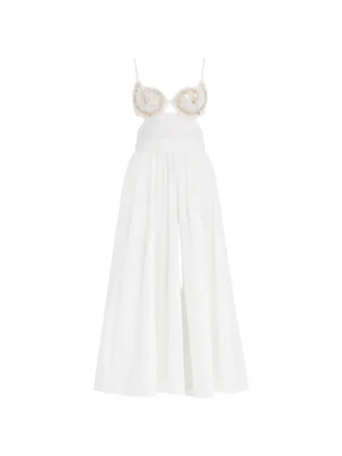 PatBO beaded cutout dress White VEM33312