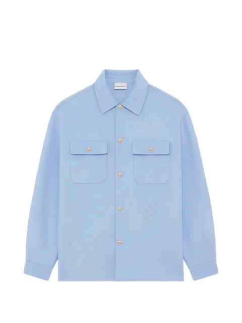 Drôle De Monsieur button chest-pocket shirt jacket Blue JJT254WO031LBE