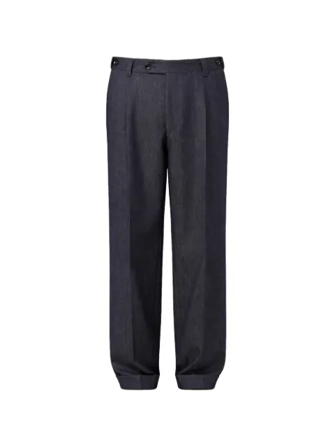 BOSS pleated cuffed trousers Blue 50520742