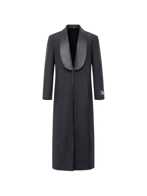 Erika Cavallini shawl-collar coat Black E5WH04