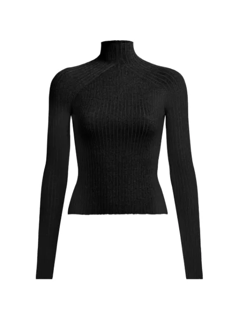 Alaïa ribbed high-neck knitwear Black AA9S02515M850