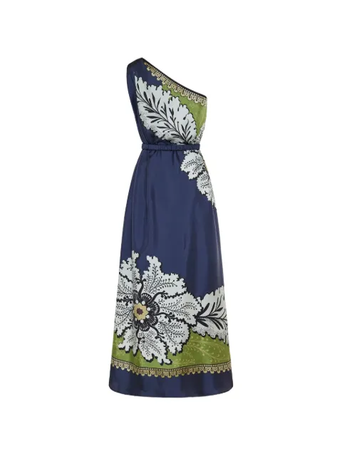 La DoubleJ floral print one-shoulder dress Blue DRE0304SIL006BOU01