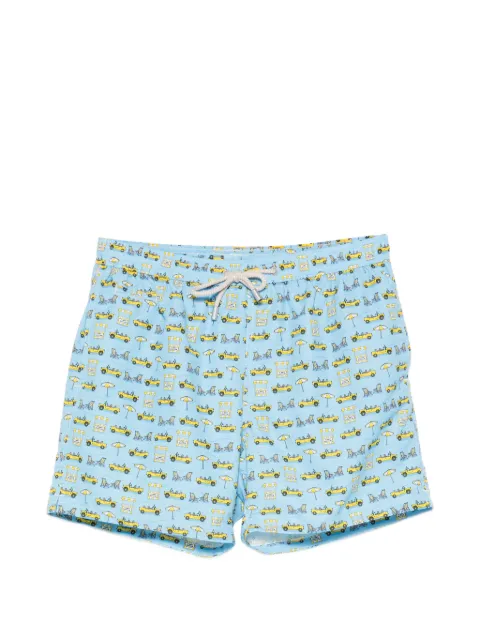 MC2 Saint Barth Lighting Micro Fantasy car-print drawstring swim shorts Blue LIG0003