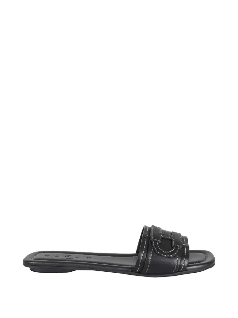 Hogan H685 contrast-stitch H logo sandals Black HXW6850GC20KXT098