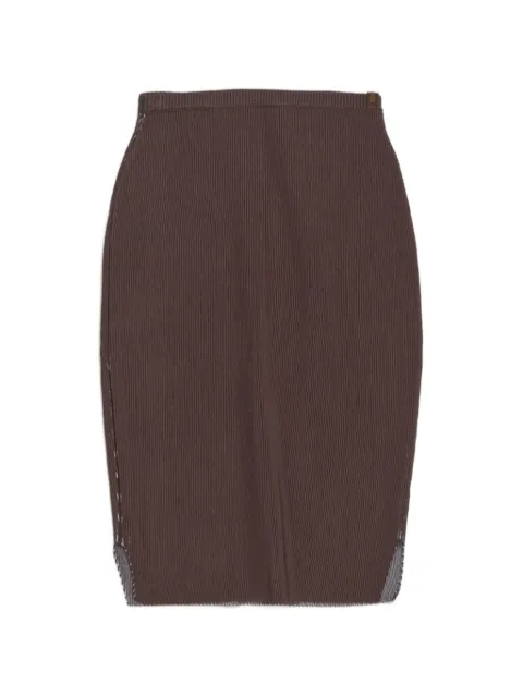 Isa Boulder ribbed midi skirt Brown PF25WSK06