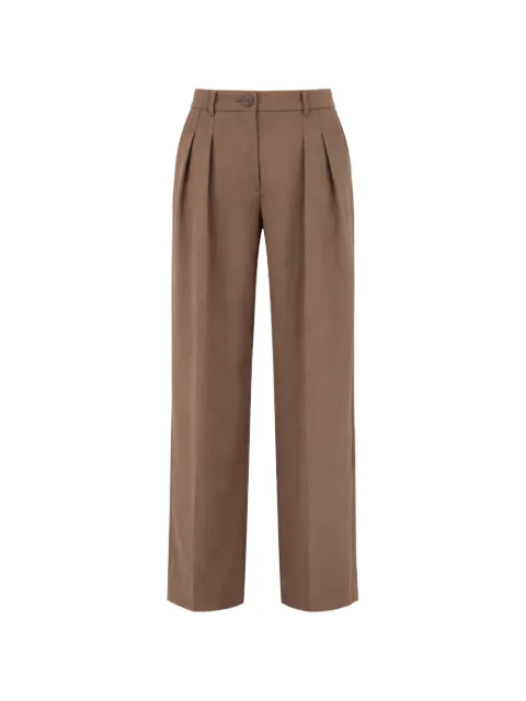 Armani Exchange belt loops pleated trousers Brown XW001939AF21529