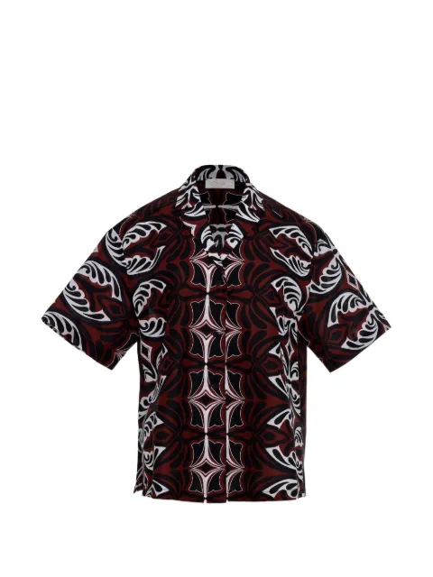 Devotion patterned short-sleeved shirt Red 026018G