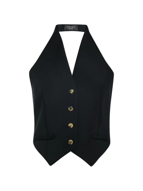 A.W.A.K.E. Mode button-embellishment top Black SS26V01UT01BLACK