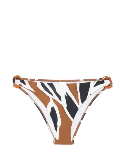 Maryan Mehlhorn ring-detail print bikini bottoms Neutrals 889SLIP