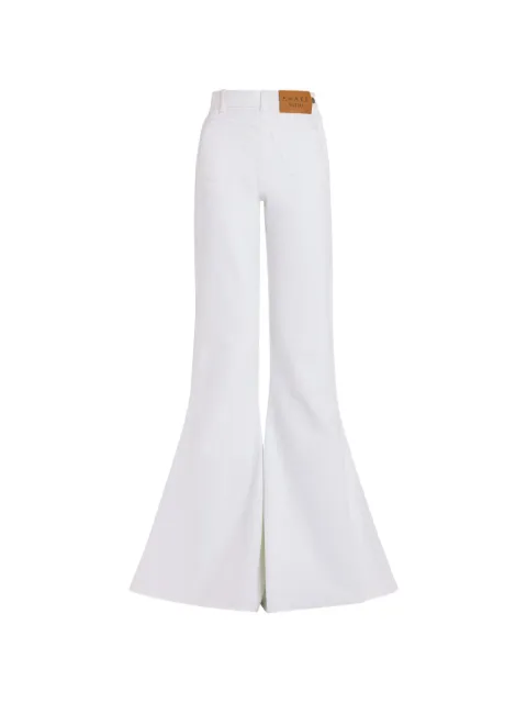 A.W.A.K.E. Mode logo-patch flared jeans White SS26DP02DE03WHITE