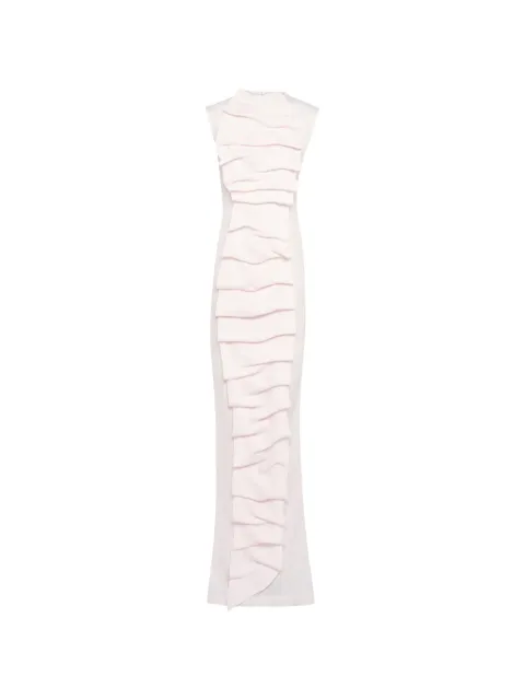 A.W.A.K.E. Mode ruffled maxi dress Pink SS26D08LA23PALEPINK