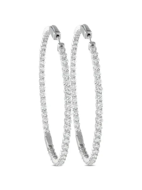 LB Exclusive Inside-Out diamond hoop earrings Silver AER12996