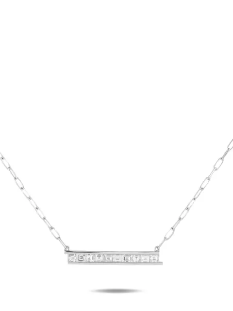 LB Exclusive Bar Link diamond necklace Silver ANK20539