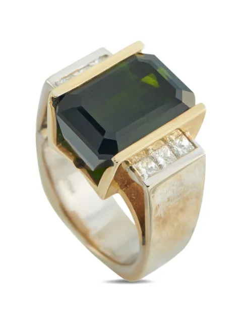 LB Exclusive diamond and tourmaline ring Gold MF04031726