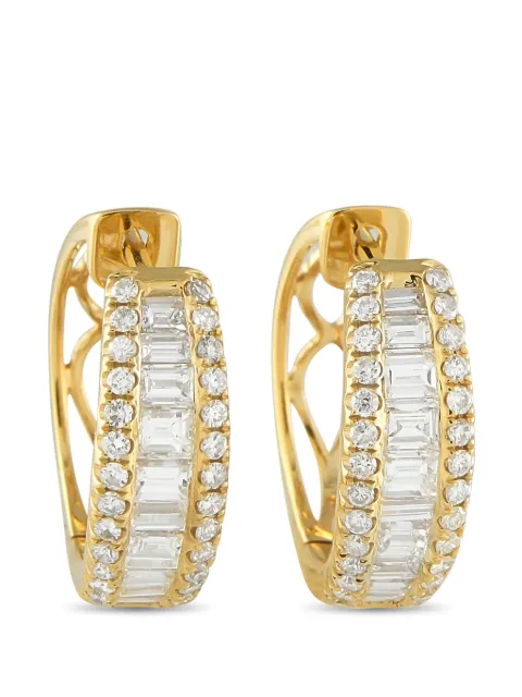 LB Exclusive diamond hoop earrings Gold AER20567Y
