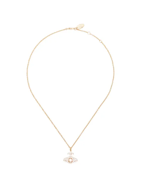 Vivienne Westwood Olympia crystal-embellished necklace Gold 630203IC02RA05