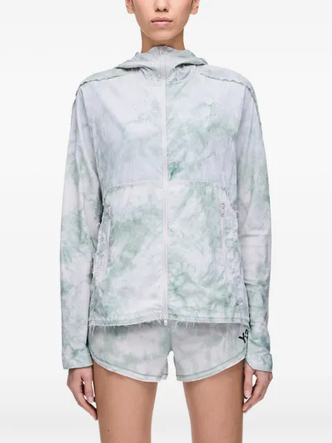 Y-3 AOP tie-dye hooded jacket White KQ9832