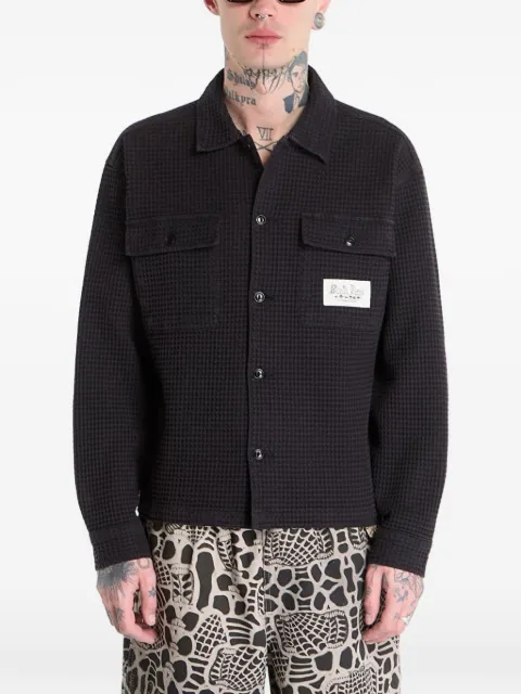Brain Dead button-up waffle-knit shirt Black P26T25004978