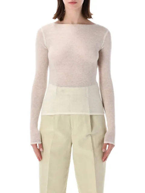Auralee sheer cashmere sweater Neutrals A26SP02CJIVORYWHIT