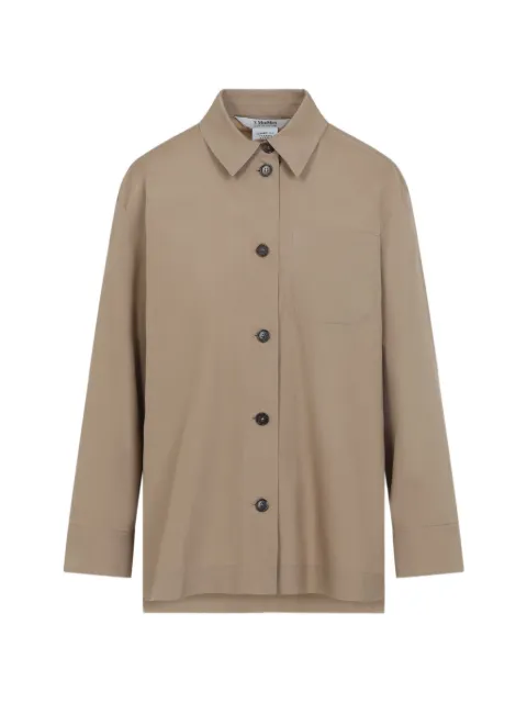 'S Max Mara Marianne asymmetrical-hem cotton shirt Neutrals 2619111083600