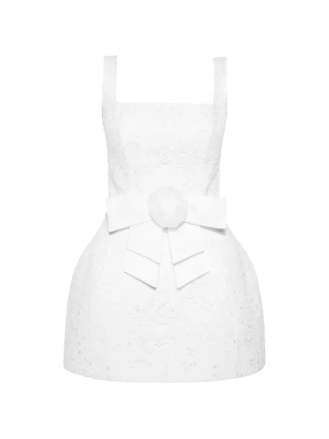 ANOUKI bow-detail mini dress White FNY26I10DR