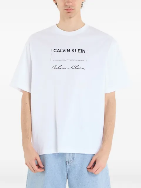 Calvin Klein graphic-print T-shirt White LV04RE827GYAF