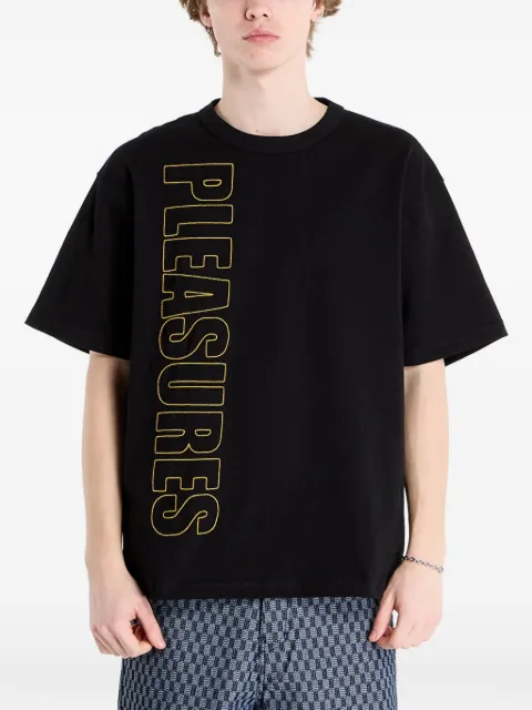 Pleasures outline heavyweight T-shirt Black P25W049
