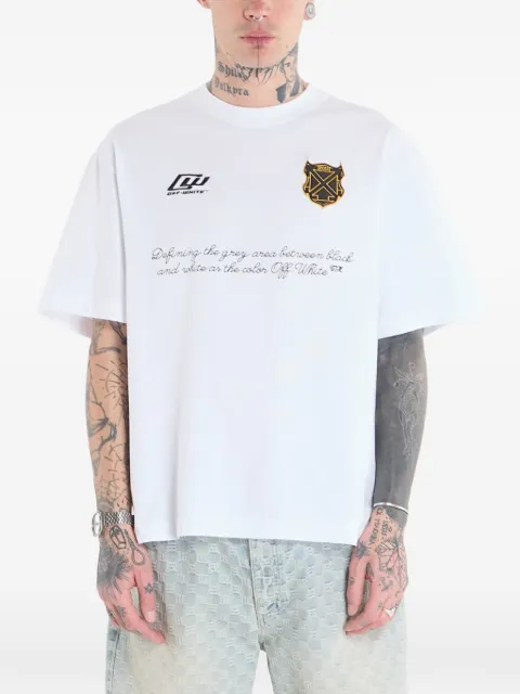 Off-White logo-embroidered T-shirt White OMAA120S26JER00Q1000