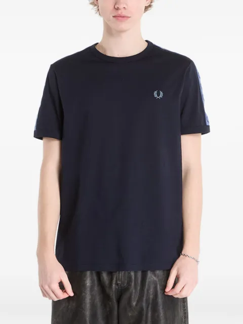 Fred Perry contrast-tape T-shirt Blue M461329B