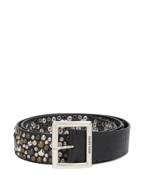 Golden Goose stud-embellished leather belt Black GWA00810A000818