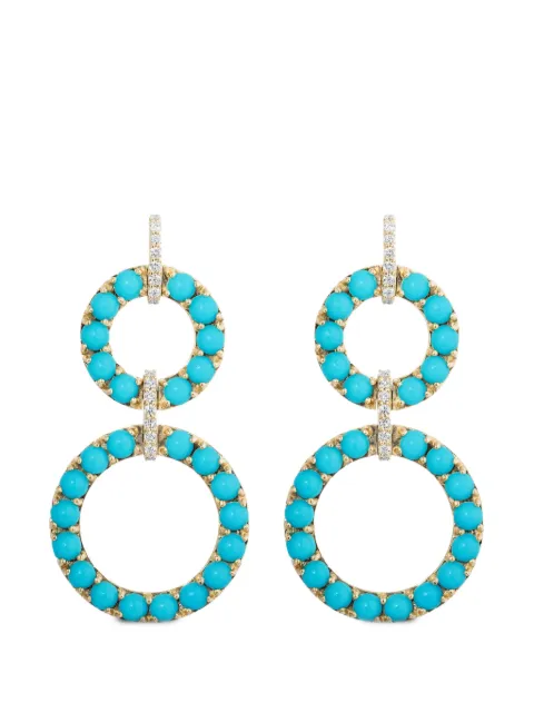 Goshwara G-One turquoise diamond earrings Gold JE0519TQY