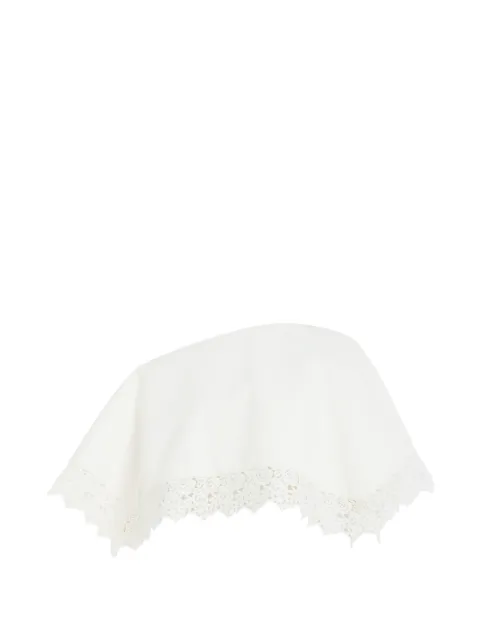 A.W.A.K.E. Mode lace-trim blouse White SS26T08LA08OFFWHITE