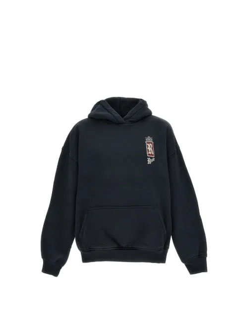 RHUDE logo-print cotton hoodie Blue RHSS26HO040123159