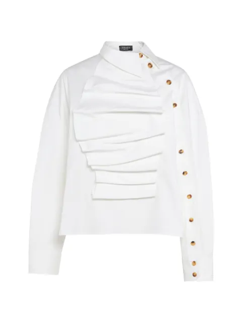 A.W.A.K.E. Mode button-embellishment blouse White SS26T06CO03WHITE