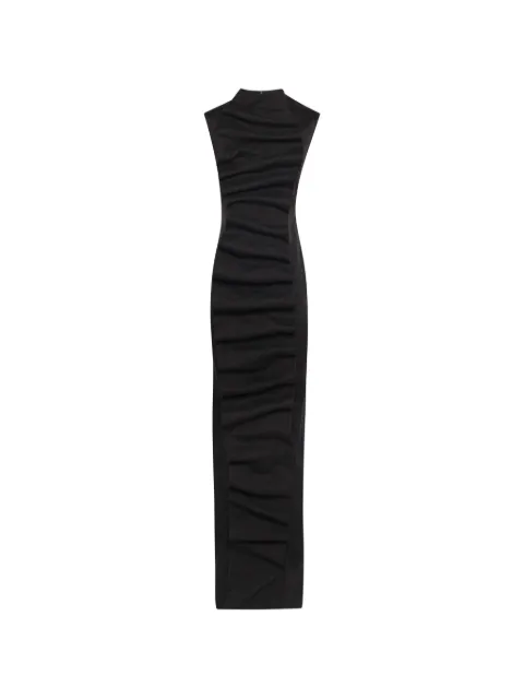 A.W.A.K.E. Mode draped-details maxi dress Black SS26D08LA24BLACK