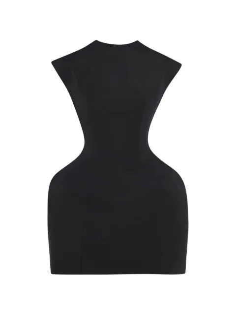 A.W.A.K.E. Mode sculpted mini dress Black SS26D12UT01BLACK