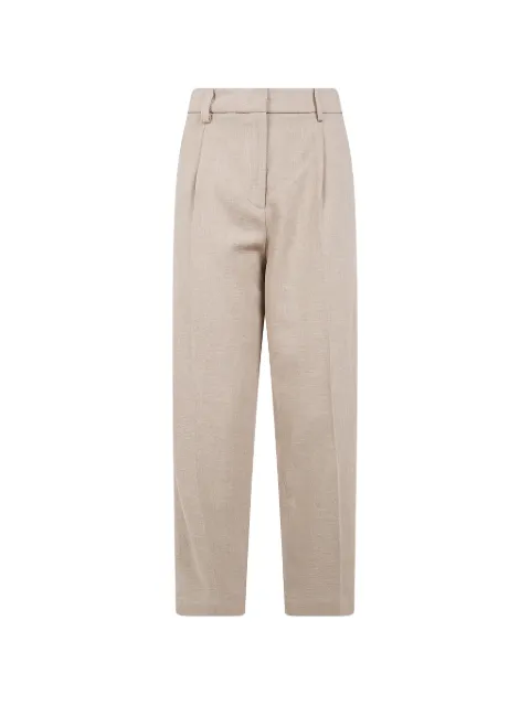 DRHOPE pleated tapered trousers Neutrals 48734418