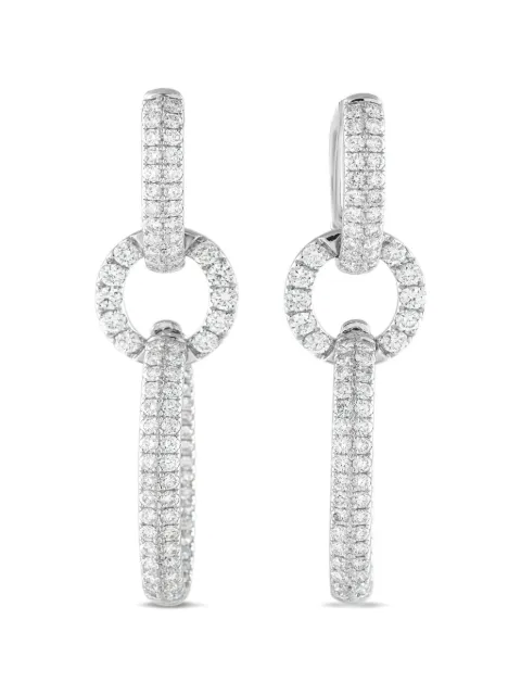LB Exclusive diamond dangle earrings Silver AER19958
