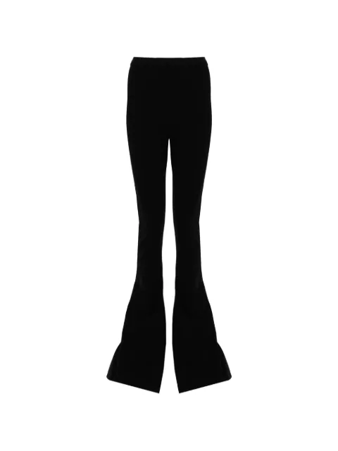 Rick Owens Lilies Carmen flared-hem trousers Black LI01F7331JCVS