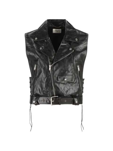 Saint Laurent leather biker vest Black 865045PCEXYCUS2