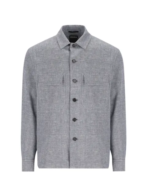 Zegna flap-pockets shirt Grey UHV22A3SOT6B422