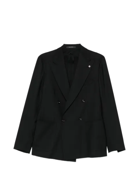 Tagliatore double-breasted peak-lapel jacket Black GWARNER2DK150166