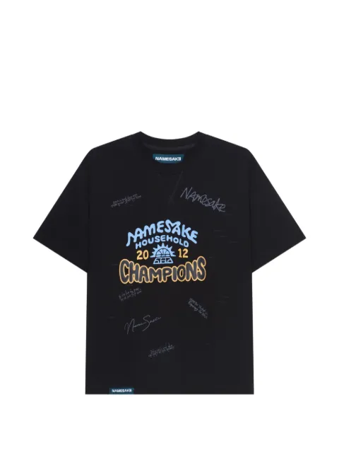 NAMESAKE crew-neck graphic-print T-shirt Black N3SS26N3TSG6CEB