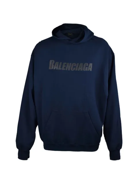 Balenciaga logo hoodie Blue 729361TNVL2