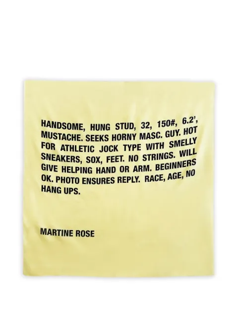 Martine Rose logo scarf Yellow 1191WF08300