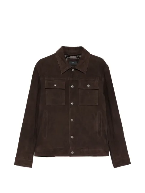 7 For All Mankind suede-finish press-stud jacket Brown 7MQ80F15