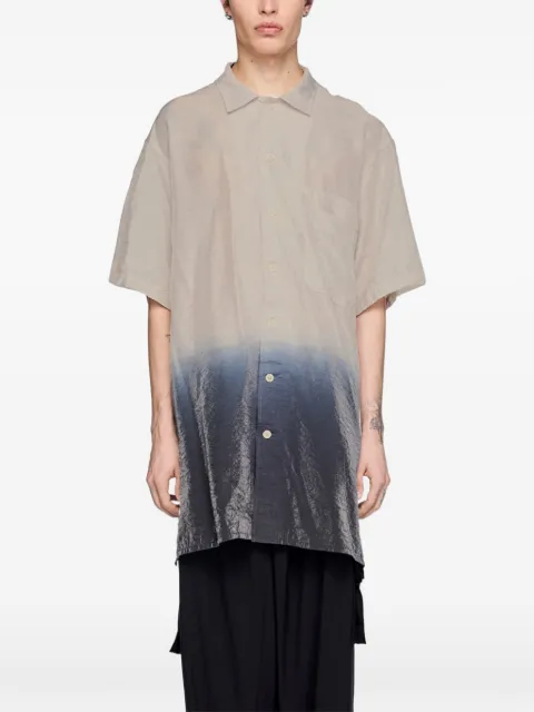 Y-3 dip-dye short-sleeve shirt Neutrals KS7658