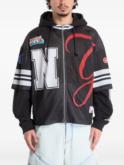 Awake NY Headcrack Champs zip hooded jacket Black AWKSP26HD005BLK