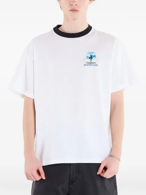 Pleasures ringer-graphic T-shirt White P25W069