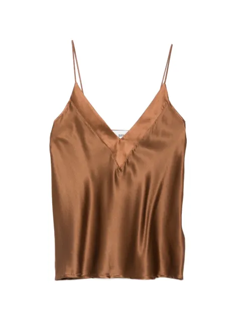 SOLOTRE V-neck top Brown M1AB0092